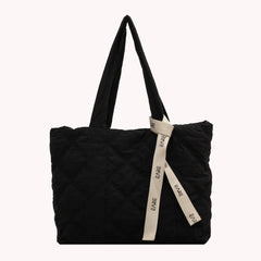 INS Women Winter Cotton Padded Shoulder Bag Nylon Quilted Tote Bags