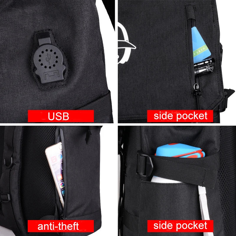 15.6 Inch Laptop Backpack USB Men Bag Oxford Large Capacity Travel Backpacks
