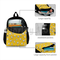 Indian Baby Elephants Yellow Pattern Outdoor Hiking Backpack
