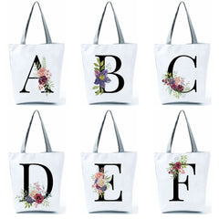 Floral Print Shoulder Bag All-Match Female Shopping Bag Durable Outdoors Tote