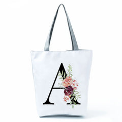 Floral Print Shoulder Bag All-Match Female Shopping Bag Durable Outdoors Tote