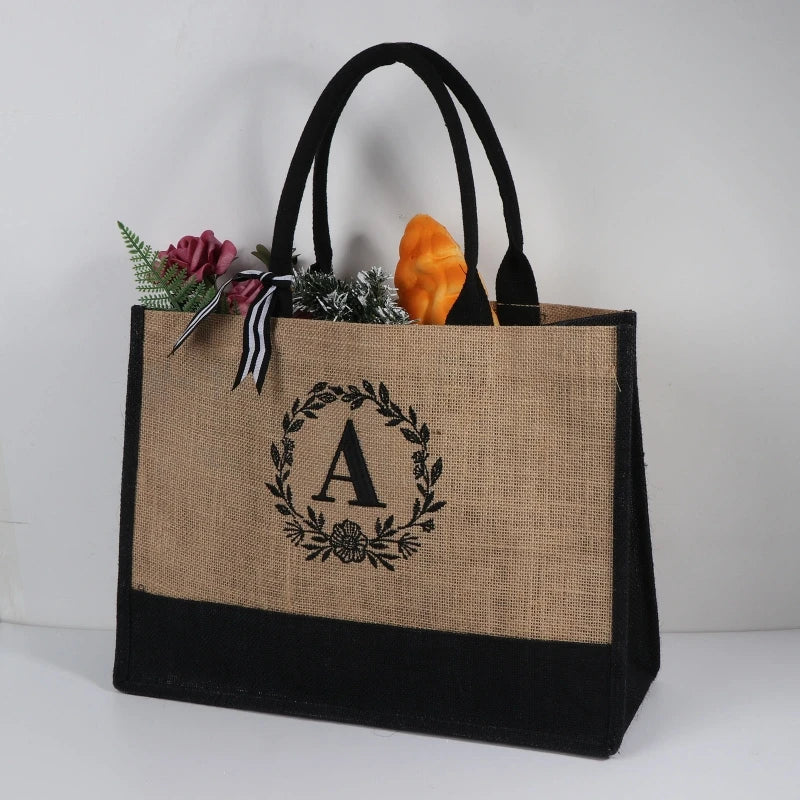 Personalized Canvas Tote Shopping Bag with Inner Cotton Lining