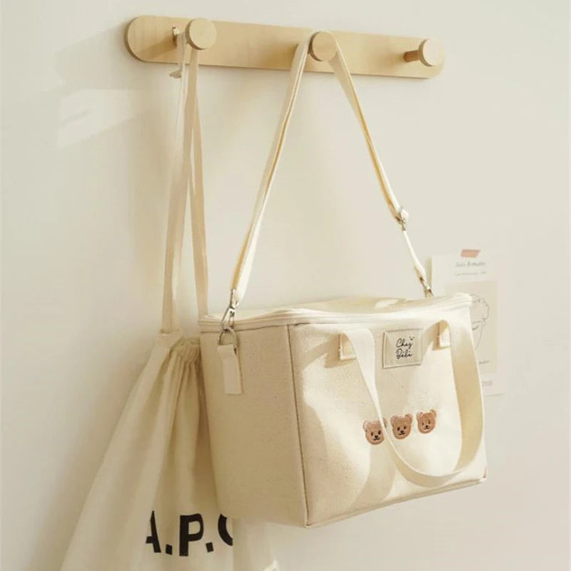 Ins Bear Lunch Bag Canvas Large Capacity WY388