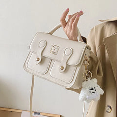 Small Tote Bag Solid Messenger Shoulder Bag Women's Handbags