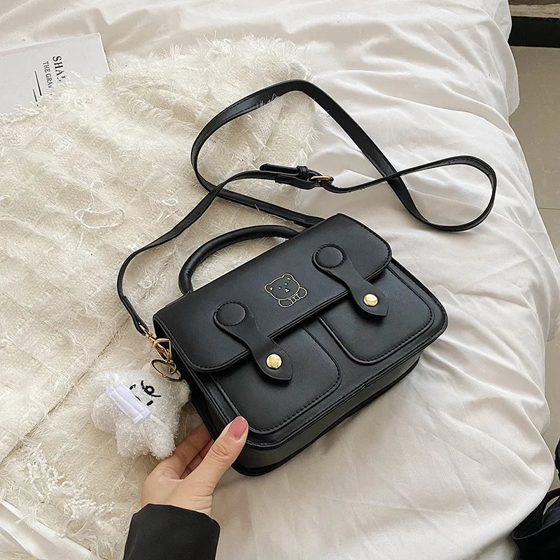 Small Tote Bag Solid Messenger Shoulder Bag Women's Handbags