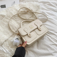 Small Tote Bag Solid Messenger Shoulder Bag Women's Handbags