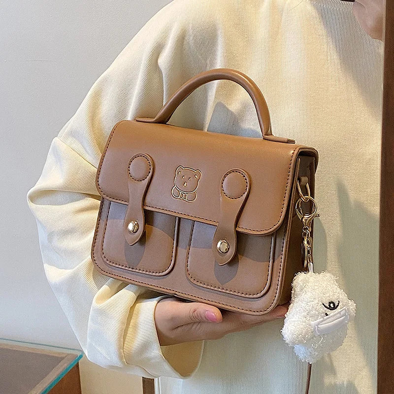 Small Tote Bag Solid Messenger Shoulder Bag Women's Handbags