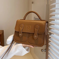 Small Tote Bag Solid Messenger Shoulder Bag Women's Handbags