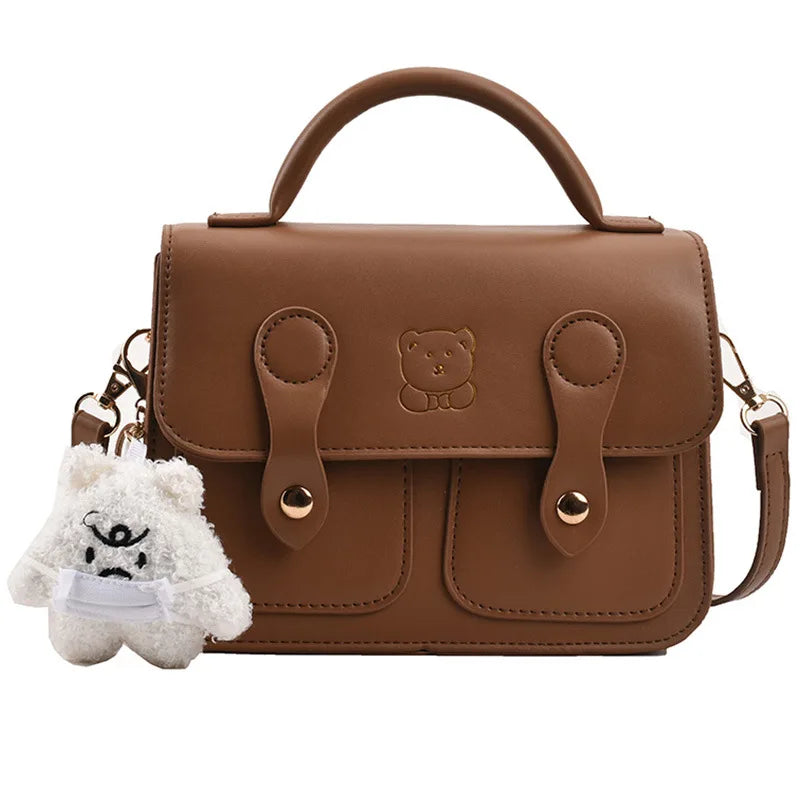 Small Tote Bag Solid Messenger Shoulder Bag Women's Handbags