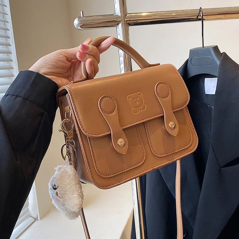 Small Tote Bag Solid Messenger Shoulder Bag Women's Handbags