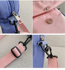 Small Square Bag Vertical Canvas Women Little Shoulder Bag Handbag Purse
