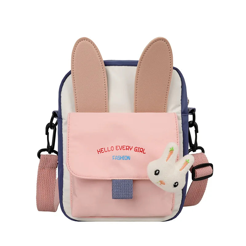 Small Square Bag Vertical Canvas Women Little Shoulder Bag Handbag Purse