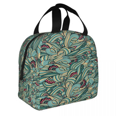 Insulated Lunch Bag Thermal Wave Tote Cooler Picnic Food Box Bag