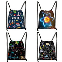 Math Physics Formula Drawstring Bag Softback Backpack