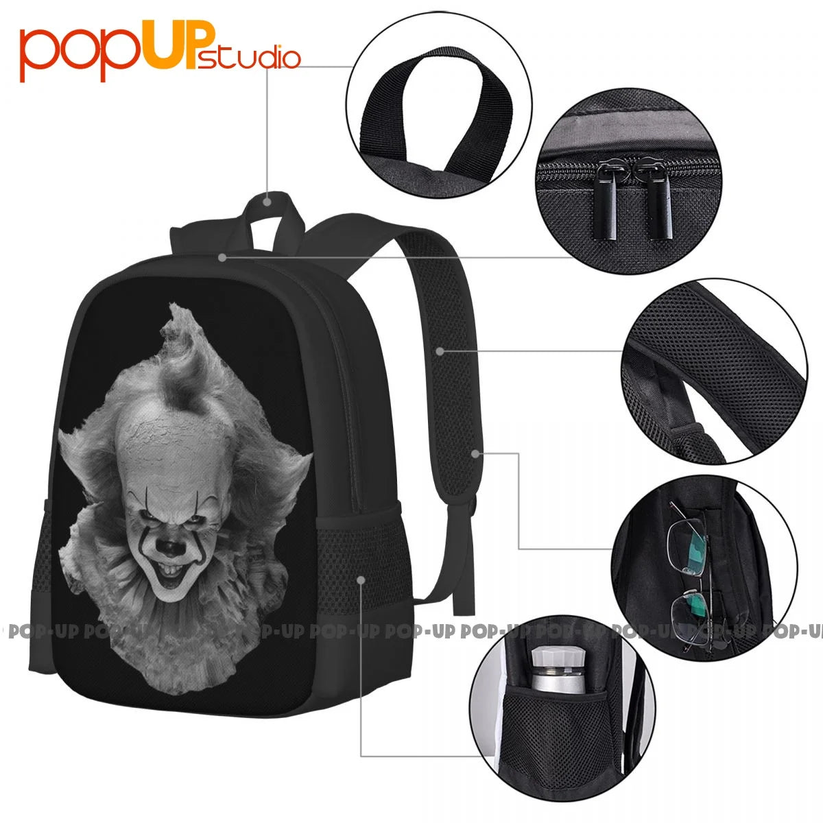 It Clown Pennywise Backpack Large Capacity Beach Bag