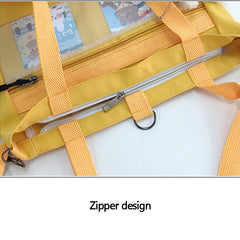 Cartoon Rabbit Canvas Tote Bag Crossbody Shoulder Bag
