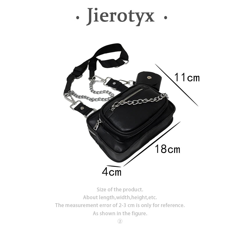 Gothic Style Women Messenger Bag Chains Shoulder Bags