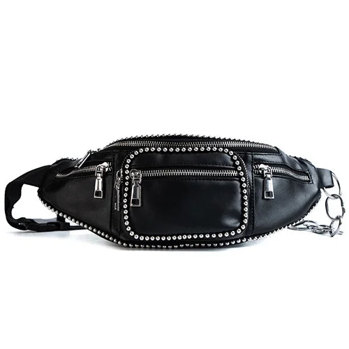 Leather Waist Bag Women Fanny Packs Belt Bag Chest Handbag