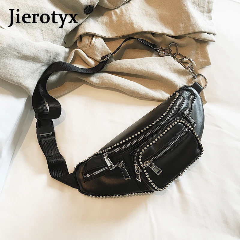 Leather Waist Bag Women Fanny Packs Belt Bag Chest Handbag