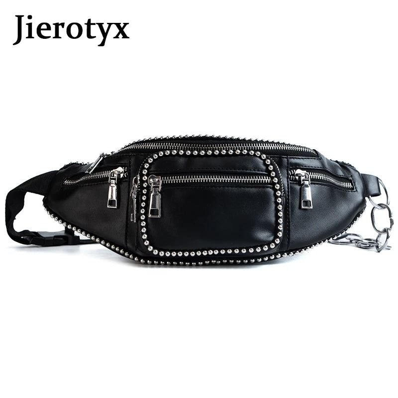 Leather Waist Bag Women Fanny Packs Belt Bag Chest Handbag