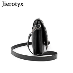 JIETOTYX Rivet Messenger Bags Women Skull Punk Bag Vintage Gothic Shoulder Bag