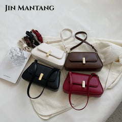 Flap Crossbody Bag Small PU Leather Handbag Purse Shoulder Side Sac