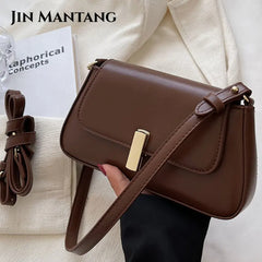 Flap Crossbody Bag Small PU Leather Handbag Purse Shoulder Side Sac