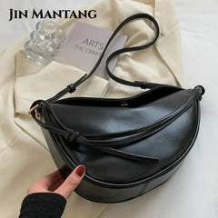 Vintage Saddle Bag Small PU Leather Crossbody Lock Flap Purse