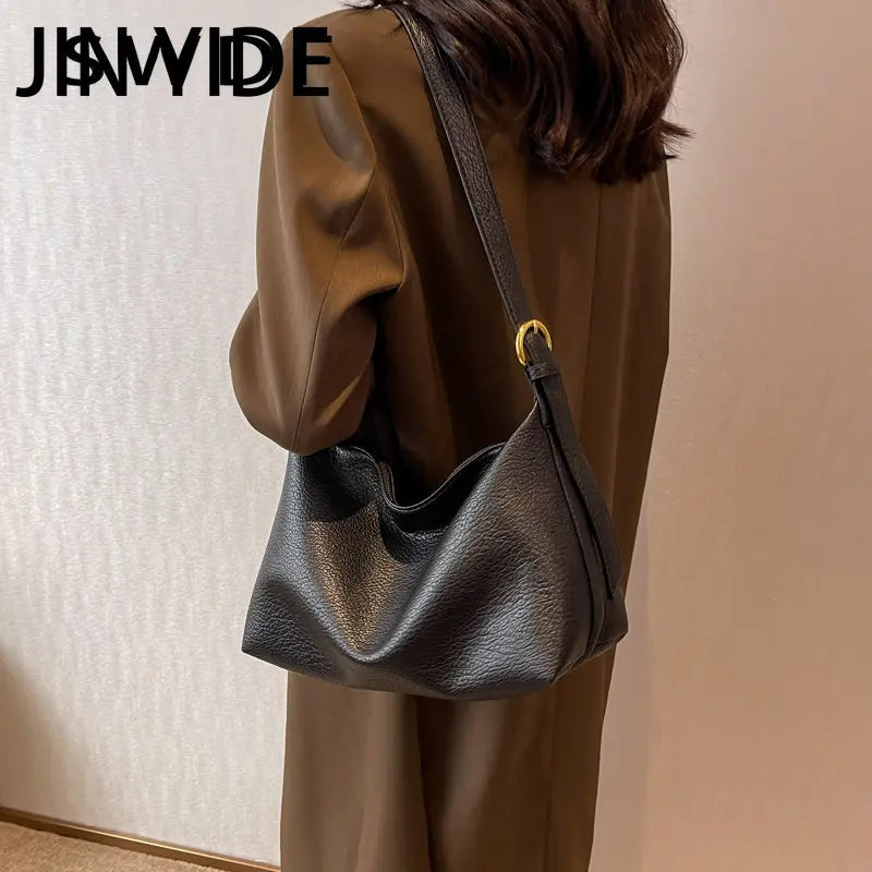Bucket Shoulder Side Bag for Women Big Crossbody Bag Female Winter Handbags