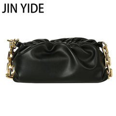 Thick Chains Dumpling Clip Purse Women Shoulder Bag Handbag