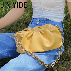 Thick Chains Dumpling Clip Purse Women Shoulder Bag Handbag