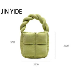 Corduroy Mini Tote Bag Crossbody Shoulder Bag