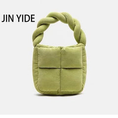 Corduroy Mini Tote Bag Crossbody Shoulder Bag
