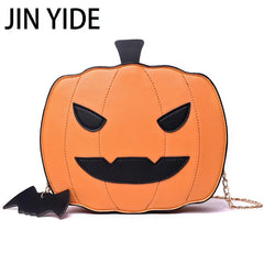 Halloween Pumpkin Shoulder Crossbody Bag Small Chain Messenger Bags