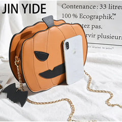 Halloween Pumpkin Shoulder Crossbody Bag Small Chain Messenger Bags