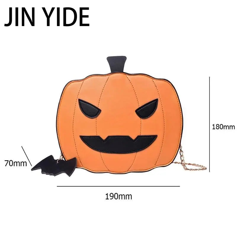 Halloween Pumpkin Shoulder Crossbody Bag Small Chain Messenger Bags