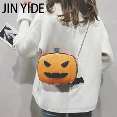 Halloween Pumpkin Shoulder Crossbody Bag Small Chain Messenger Bags