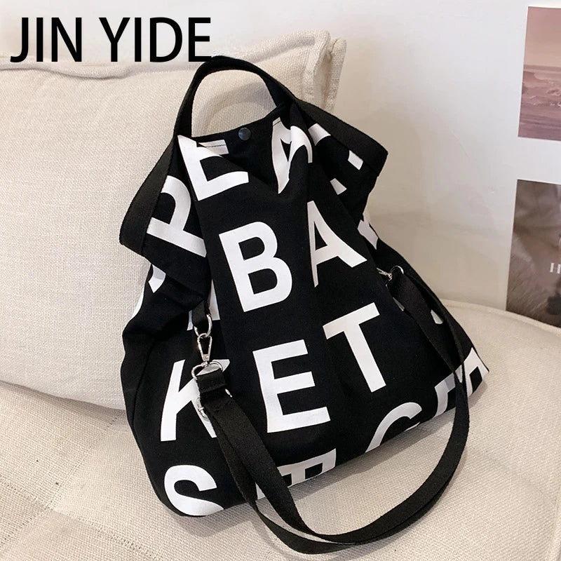 Large Canvas Shoulder Crossbody Bag for Women