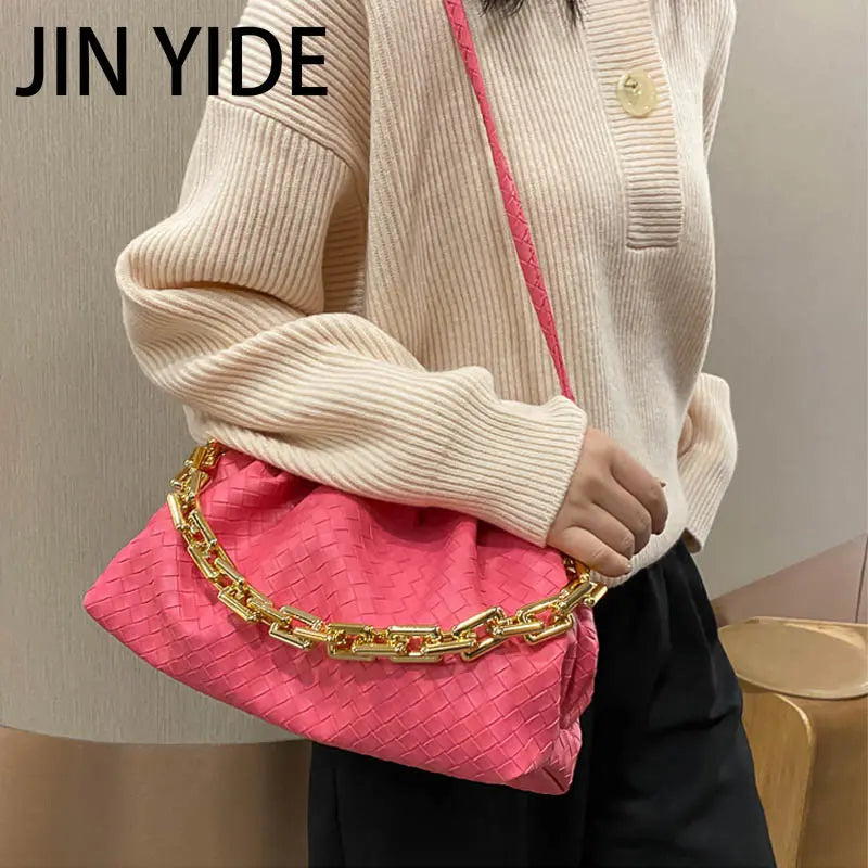 Women's Pu Leather Chain Shoulder Bag Crossbody Purse