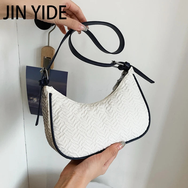 Women Underarm Bag Pleated Shoulder Messenger Small Square Bag