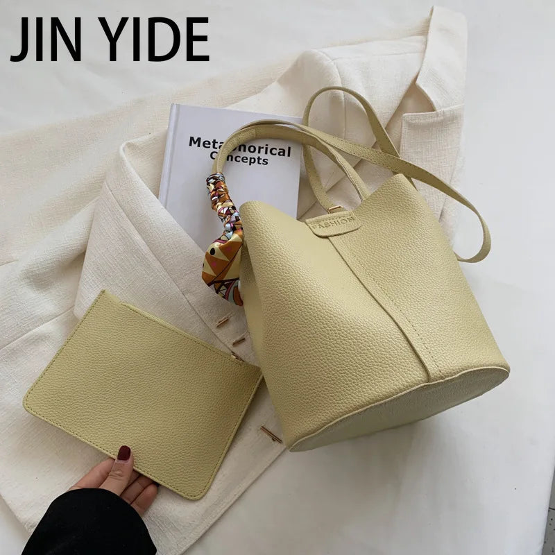 Versatile Messenger Bag Handbag Retro Bucket Bag