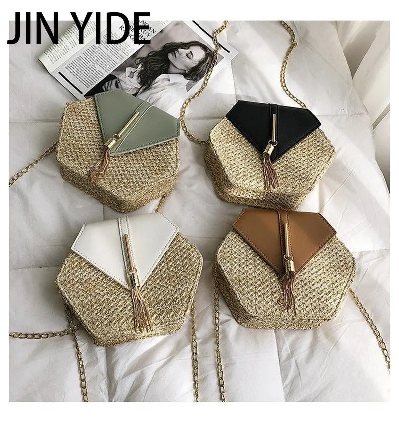 Women Straw Handbag Beach Bohemia Bag Shoulder Bag