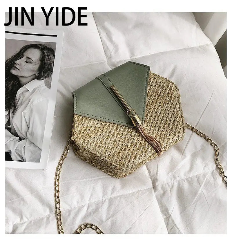 Women Straw Handbag Beach Bohemia Bag Shoulder Bag