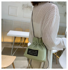 Drawstring Bags Drawn Bucket Bag Arabic Number Crossbody Bag