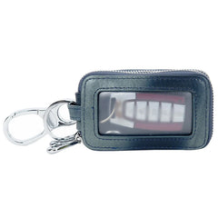 JNKET Sheepskin Keychain Bag Key Case Double Zipper Key Bag