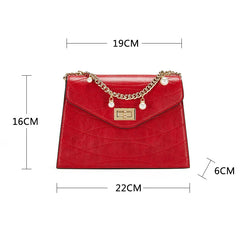 Women's Messenger Bag Chain Shoulder Handbag Retro Casual