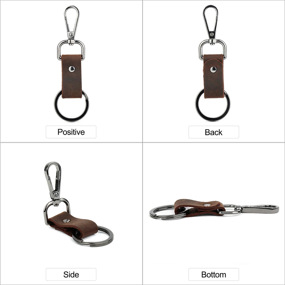 Leather Key Holder Car Keyring Housekeeper Organizer