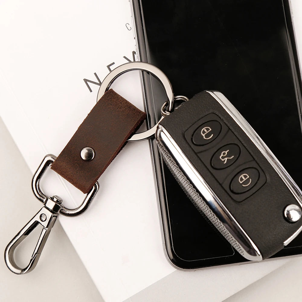 Leather Key Holder Car Keyring Housekeeper Organizer