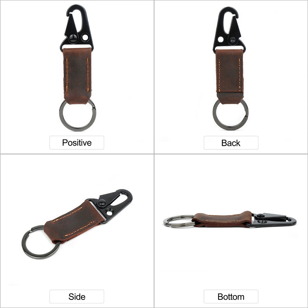 Leather Key Wallet High Women Men Keychain Housekeeper Key Ring