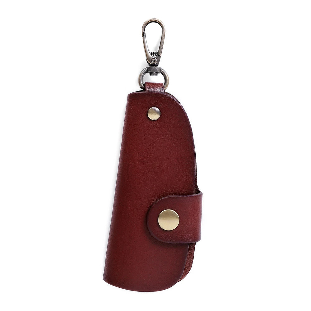 Vintage Leather Key Wallet Men Organizer Keychain